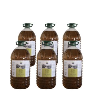 Pack de 6 garrafas de 2 litros de aceite de oliva virgen extra ecologico coupage Arbequina y Morrut
